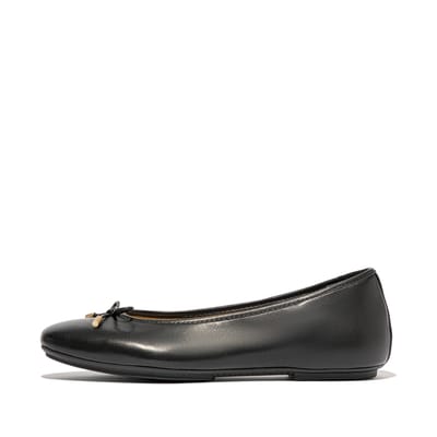 Fitflop Delicato Bow Soft Ballerina´s Zwart EU 38 Vrouw