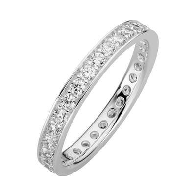 Orolino Ring 333/- Weißgold glanz synth. Zirkonia
