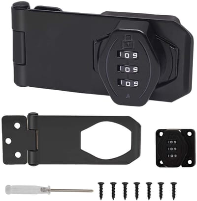 Dailygoods- Codeslot 10 cm - Sleutelloos - 3-cijferig - Zinklegering - Installatie zonder boren - Veiligheid voor meubels - Hangslot