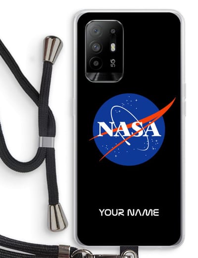 Gepersonaliseerd - Case Company® - Hoesje met koord geschikt voor Oppo A94 5G hoesje met Koord - NASA - Telefoonhoesje met Zwart Koord - Bescherming aan alle Kanten en Over de Schermrand