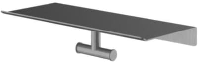 Hotbath &More Shelves - Dubbele Handdoekhaak - Voor Planchet - Geborsteld Gunmetal PVD
