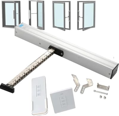 Elektrische Raamopener - Ketting Actuator - Automatische Ventilatie - Energiezuinig Ontwerp - 300-1000mm Slag - Zilverkleurig