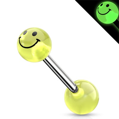 Piercing smiley 1.6x16 - groen - LMPiercings