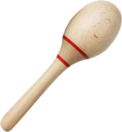 Houten Maracas - Slaginstrumenten Rammelaar - Muziek Maken - Ergonomische Handgreep - 20 x 5.7 cm - Houtkleur