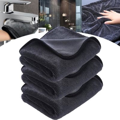 XXL Microvezel Schoonmaakdoeken 3-pack – Sneldrogend, Geschikt voor het schoonmaken van auto, badkamer en huis, formaat 40x60 cm