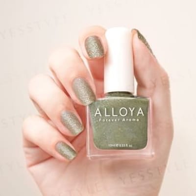 ALLOYA - Water-Based Natural Nail Polish Environmental Friendly 091 Green Genie 10ml