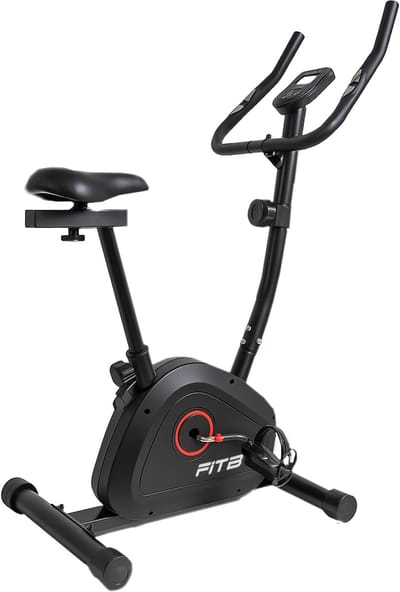 Fitby Hometrainer - Hometrainer Fiets - Hometrainers Fitness - 8 weerstandniveaus - Met hartslagfunctie - 100 KG - Zwart
