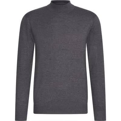 Cappuccino Italia - Heren Trui turtle neck trui - Grijs - Maat XXL