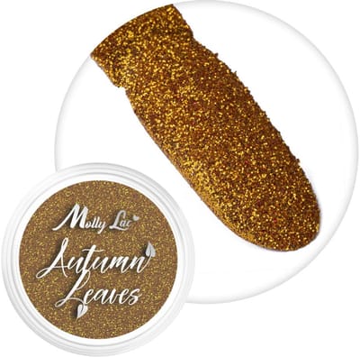 MollyLac Autumn Leaves - Nagelpoeder - Gouden Herfst - 1g