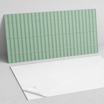 Coloray Wandpanelen Zelfklevend - Patroon van rechte buizen in de lay-out PVC Wandpaneel - 100 cm x 50 cm - Groente Wandbekleding Zelfklevend - 1 stuk - Texturen Wandpanelen Zelfklevend - Wandpanelen Keuken - Wandpaneel Badkamer