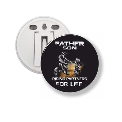 Button Met Clip 58 MM - Father & Son
