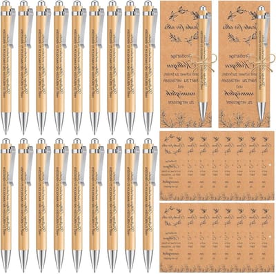 NTHProducts - Collega Afscheid Cadeau - Inspirerende Pen - Houten Bookmark - Pens voor Afscheid - Bedankt Cadeau - Geschikt voor Collega's