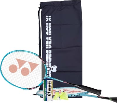 Badmintonset Yonex Junior | Kinder Badmintonset | 2 Muscle Power 2jr | 3 shuttles Mavis 10 en draagtas