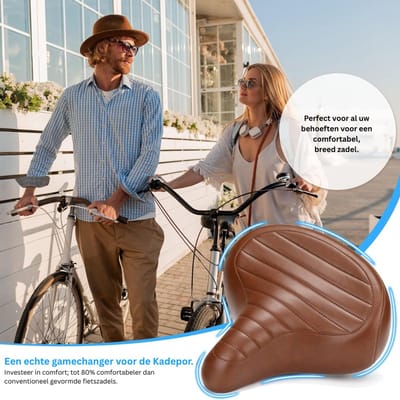 CLVP® Fietszadel Heren en Dames - Comfortabel Fiets Zadel - Unisex - Waterbestendig - Ergonomisch