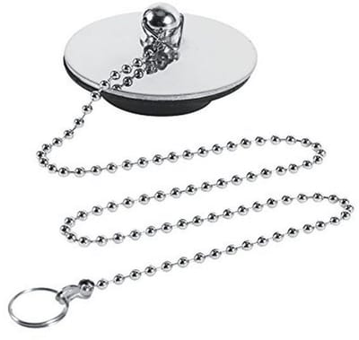 Badstop met Ketting - Chromen Gootsteenplug voor Badkamer Afvoerstop