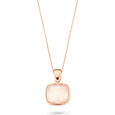 Orphelia ZH-7198/CR - CHAIN WITH PENDANT SQUARE plated - 925 silver - cubic zirkonia - 45 cm