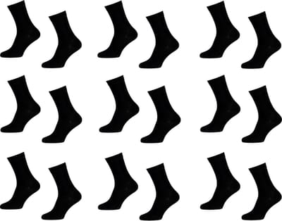 Bamboe Sokken 9 paar Zwart Maat 35/38