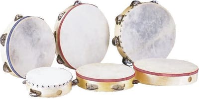 DIMAVERY Tamboerijn Hout - Sonoor - 25cm - Sonorous tambourine