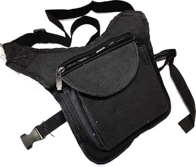 Cherrypie Schouder/Heuptasje (cross-body) - 100% katoen - Met bevestiging mogelijkheid aan broekriem of om been - Geschikt voor reizen, wandelen, trekking, festivals