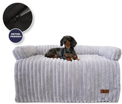 Pet Perfect Luxe Hondendeken – Hondenkleed – Bankbeschermer – Orthopedisch – Wasbaar – Grijs – M