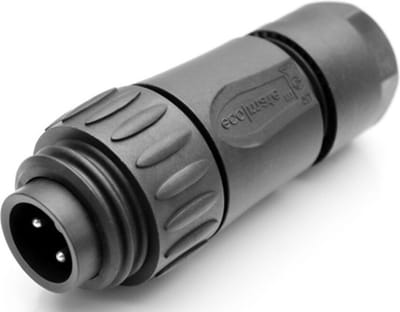 Amfenol C016 20H003 110 12 ecomate kabelconnector 3-polig + PE stofkapafdichting I ronde connector I zwart