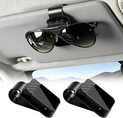 Brillenhouder voor auto zonneklep 2 stuks zonnebrilhouder auto met veeropening design brilhouder auto voor verschillende brilstijlen