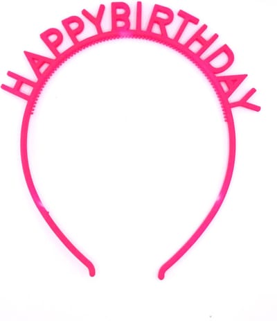 Diadeem happy birthday fel roze - kinderfeestje - verjaardag