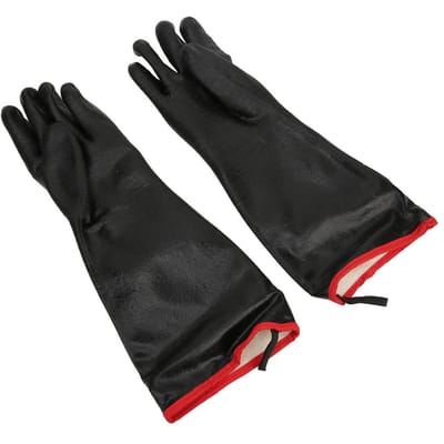 Gants de sécurité ignifuges et ignifuges de 18 pouces, en néoprène épais et résistant à l'huile pour four black