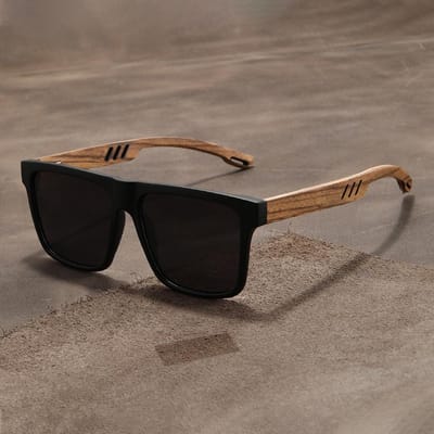Vintage Walnoot Zonnebril Ultra-Lichte Zonnebril Duurzaam Stijlvol Lichtgewicht Voor Mannen en Vrouwen Stijl Verfijnd Mode