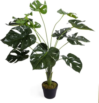 Xaptovi-Kunstplant Monstera 85cm Hoog - gatenplant - kunstplant - 85cm hoog - in een pot -