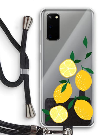 Case Company® - Hoesje met koord geschikt voor Samsung Galaxy S20 hoesje met Koord - You're my lemon - Telefoonhoesje met Zwart Koord - Bescherming aan alle Kanten en Over de Schermrand