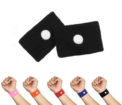 Actie4you® - ReisBandjes – Polsband - Acupressuur Armband - 1 Paar - Reizen - Lange Autorit - Zwart
