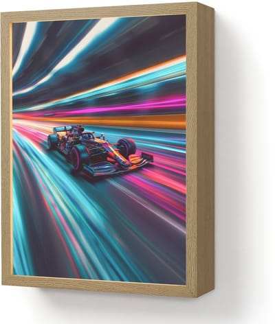 Nachtlampje 30x40 cm - Kinder lamp - Formule 1 - Auto - Race - Jongens - Kleurrijk - Tafellamp kinderkamer draadloos - Slaapkamer lampje - Bedlamp kinderen - Kinderlampje - Wandlamp babykamer - Nachtlampjes