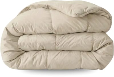 Zelesta Pure Uni Desert Sand 200x200 - Katoenen dekbed zonder overtrek - Wasbaar dekbed - Hoesloos dekbed - 2 in 1 Dekbed met vaste overtrek