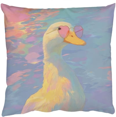 Sierkussens - Kussentjes Woonkamer - 50x50 cm - Eend - Zonnebril - Water