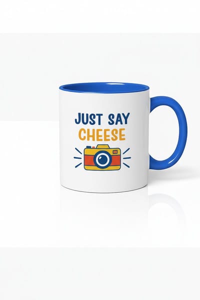 Just Say Cheese - Fotografie Mok - Koffiemok met Camera Ontwerp