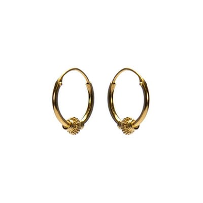 Karma Bali hoop oorringen BC45.12 Goud (12MM)