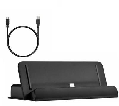 DrPhone FlexChargeX – USB-C Oplaadstandaard - Compatibel met Nintendo Switch – Consolehouder - Oplader Voor Switch - Zwart