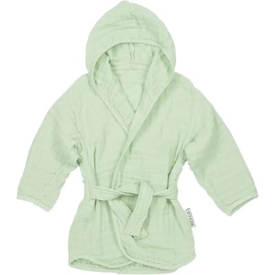Meyco Baby Uni badjas - pre-washed hydrofiel - soft green - 74/80