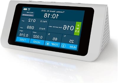 Luchtkwaliteitsdetector - Meetinstrument Lucht - Binnenklimaat Meten - Multifunctioneel Scherm - 7-inch Kleurenscherm - Wit