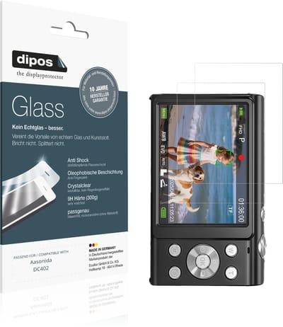 dipos – 2x Pantserfolie geschikt voor Aasonida DC402 | 9H Screenprotector