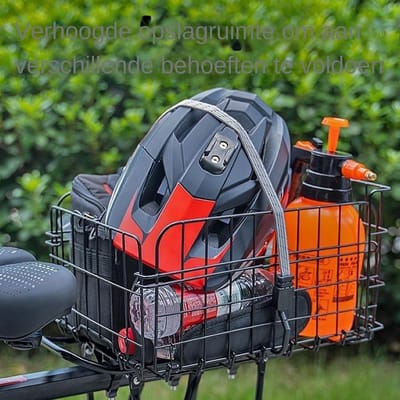 Fietsmand Achter - Opvouwbare krat - Boodschappen vervoeren - Robuust staalframe - 37x27x20 cm - Zwart