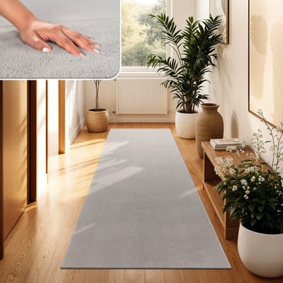 Paco Home Moderne woonkamer tapijt kortpolig wasbaar zacht uni effect bont antislip 60x100 cm
