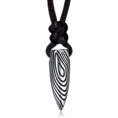 Film en Televisie Dezelfde Ketting Titanium Staal Vingerafdruk Kogel Hanger Heren Trendy Ketting Hanger black