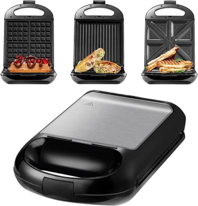 DailySupplies® Contactgrill - Tosti Apparaat - Tosti-ijzers - Panini Grill - Zwart