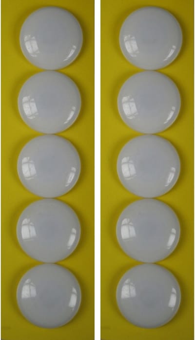 Benson ronde koelkast / whiteboard magneetjes - 10x stuks - wit - Keuken magneten