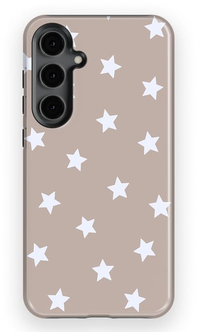 DripCase Hoesje Samsung Galaxy S24 Plus | Sterren Design | Magnetisch Opladen | 2-in-1 Ontwerp | Stars Backcover Taupe Sky