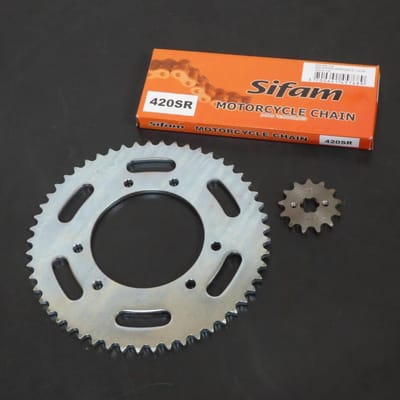 sifam kettingset voor motorfiets derbi 50 senda r drd devil 2004 tot 2005 13x50 tanden / Ø102mm nieuw