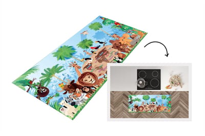 Keukenloper - Loper keuken - Dieren - Bos - Tropisch - 120x50 cm - Keukenloper vinyl