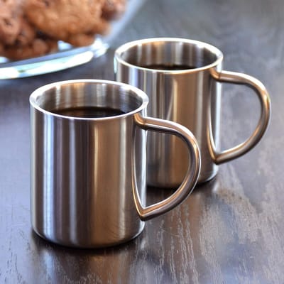 Candala 2 stuks roestvrijstalen thermobekers bekers bekers thermosbekers koffiebekers isolatiebekers bekers bekers mokken